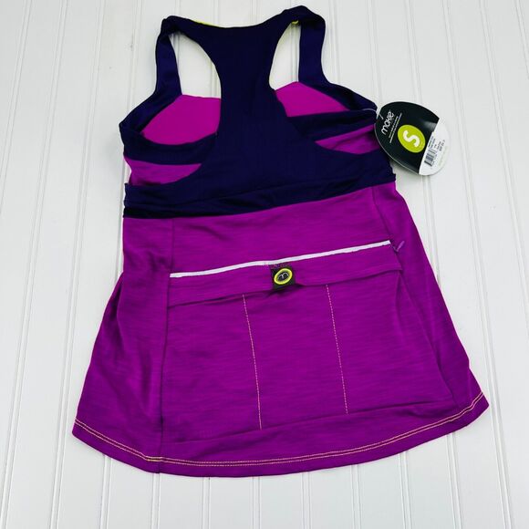 Moxie Shirt Womans Small Purple Cycling Athletic Sweetheart Solid Racerback - Picture 7 of 7